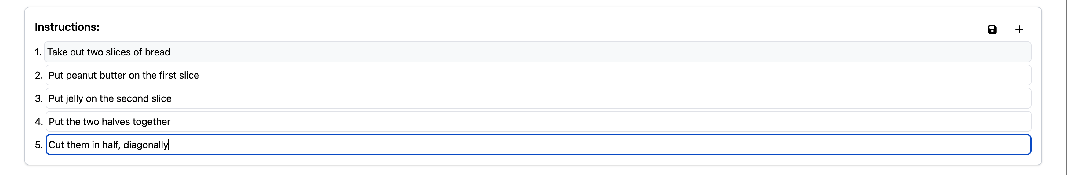 The KitchenSync Recipe Instructions